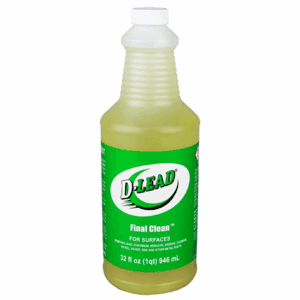 D-Lead cleaner bottle for surface cleaning and lead removal.