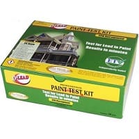 Lead paint test kit box for detecting lead in paint quickly.