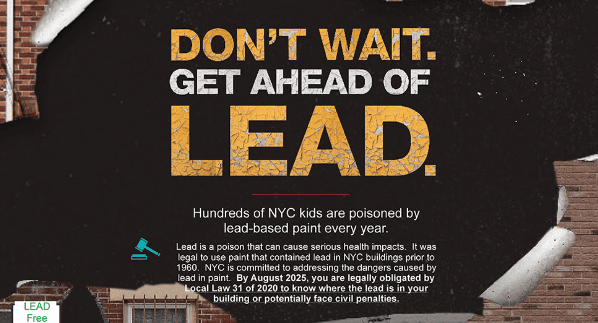 Lead poisoning prevention awareness poster.