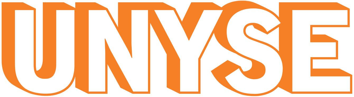 UNYSE orange logo on transparent background.